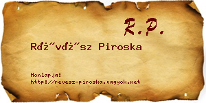 Révész Piroska névjegykártya