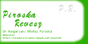 piroska revesz business card
