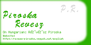 piroska revesz business card